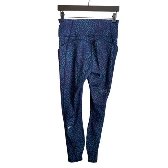 Pure Luxe by Fabletics Women's Active Leggings Medium Blue Cheetah Animal Print - Picture 5 of 9